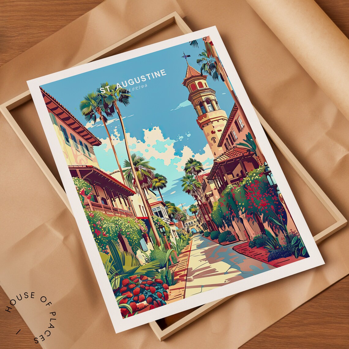 St. Augustine Florida Travel Poster, City Wall Art - Image 2