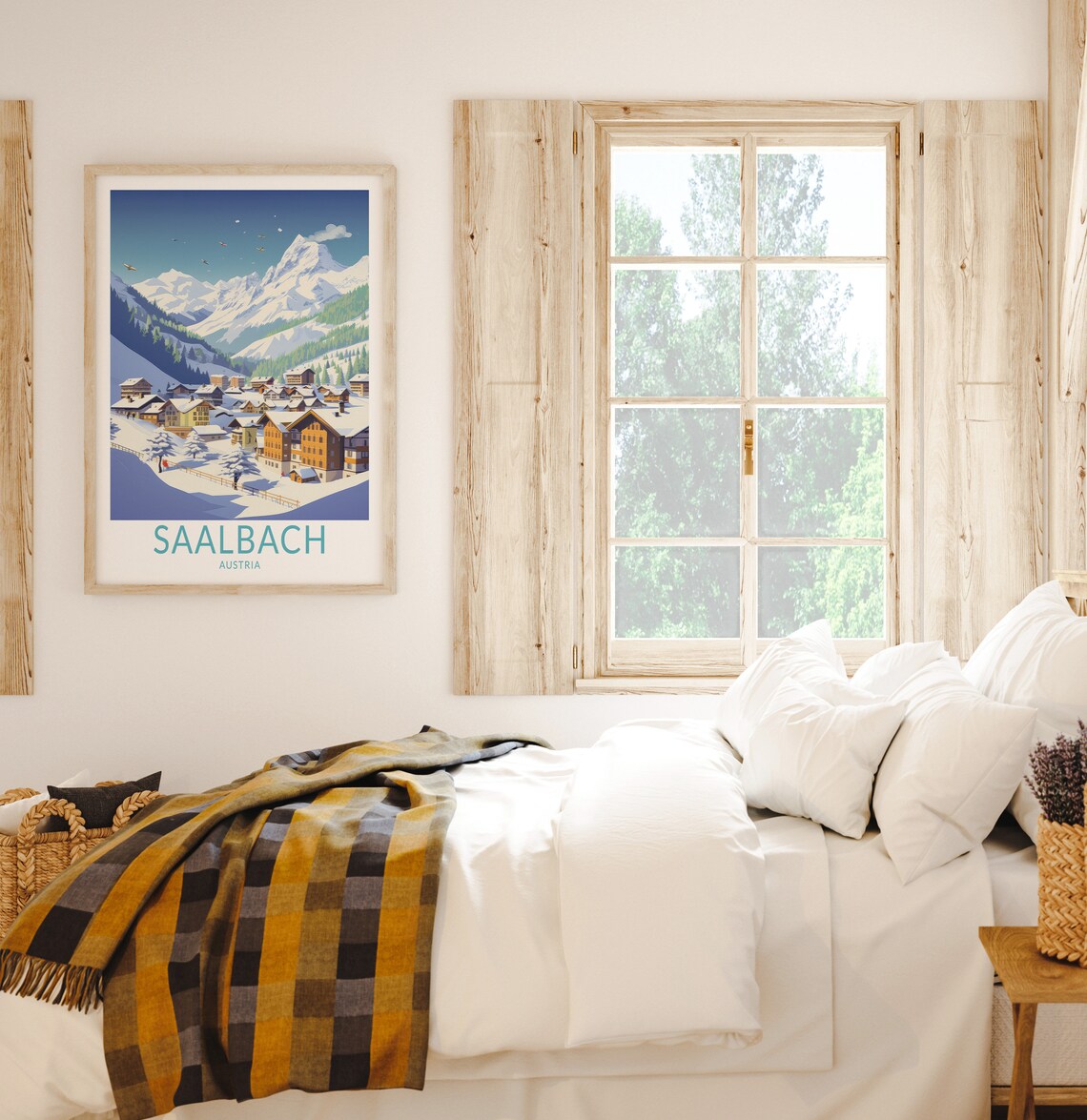 Saalbach, Austria Travel Poster Art Print - Image 2