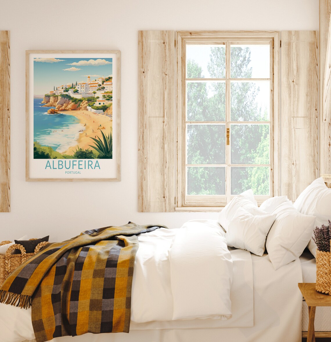 Albufeira Portugal Travel Poster, Coastal Wall Art - Image 2