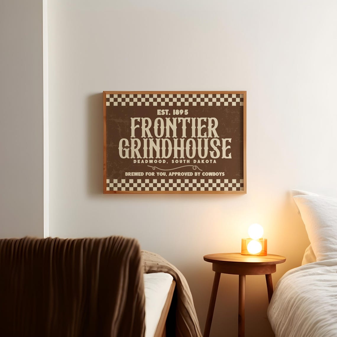 Cowboy Style Coffee Shop, Old West Kitchen Art Print - Image 2