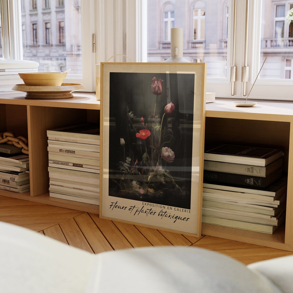 Floral Bouquet Exhibition Print, Moody Botanical Art - Image 2