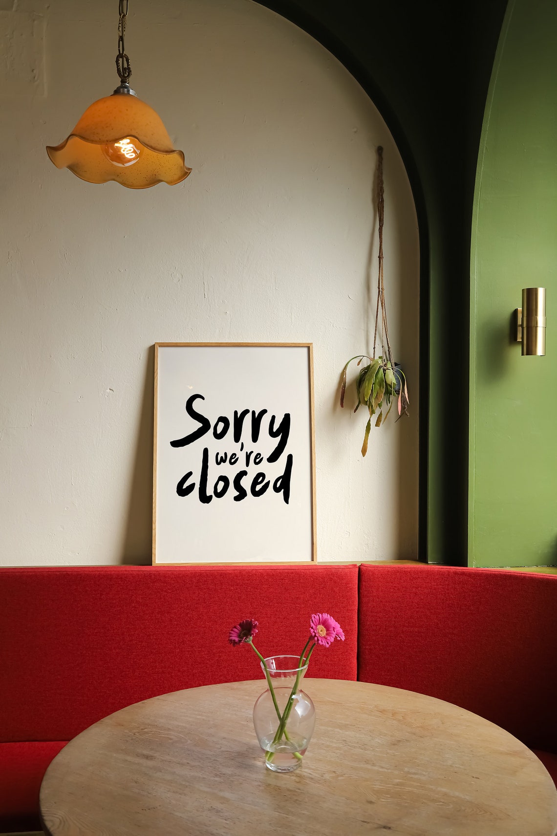 Sorry Were Closed Handwritten Script Minimalist Quote Poster - Image 3