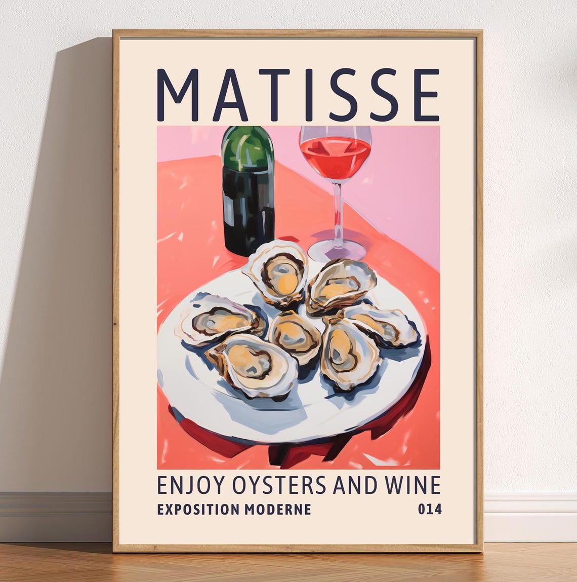 Matisse Oysters And Wine Exposition Moderne French Food Art Poster