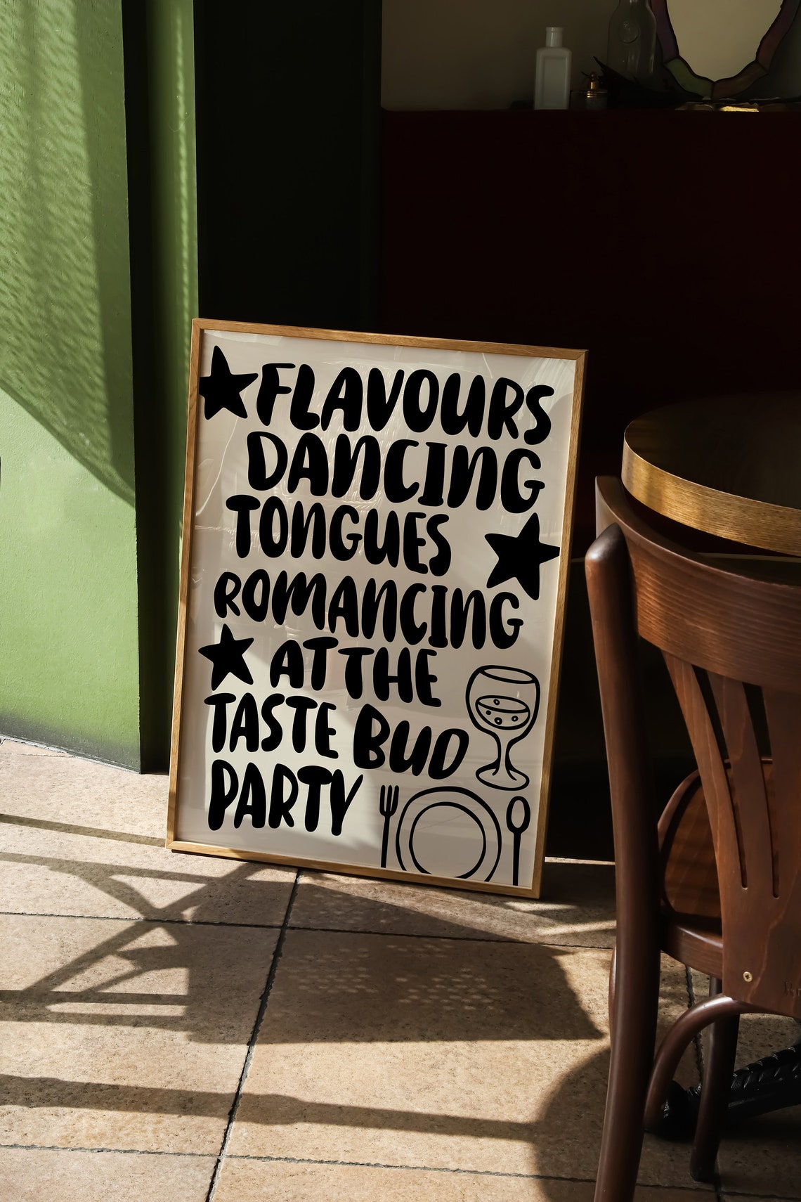 Flavours Dancing Tongues Romancing Taste Bud Party Kitchen Poster - Image 2