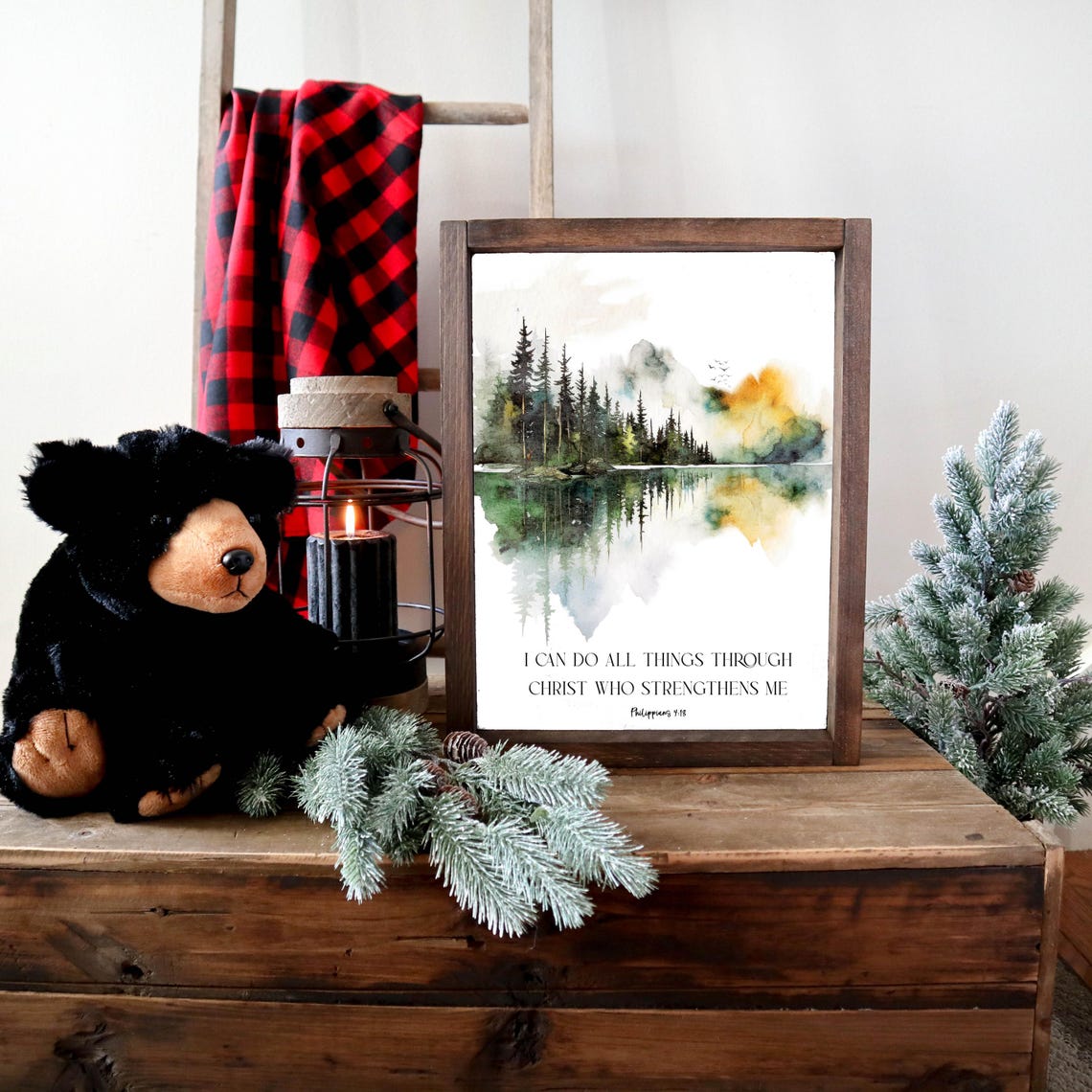 I Can Do All Things Through Christ Philippians 4:13 Lake Poster - Image 3