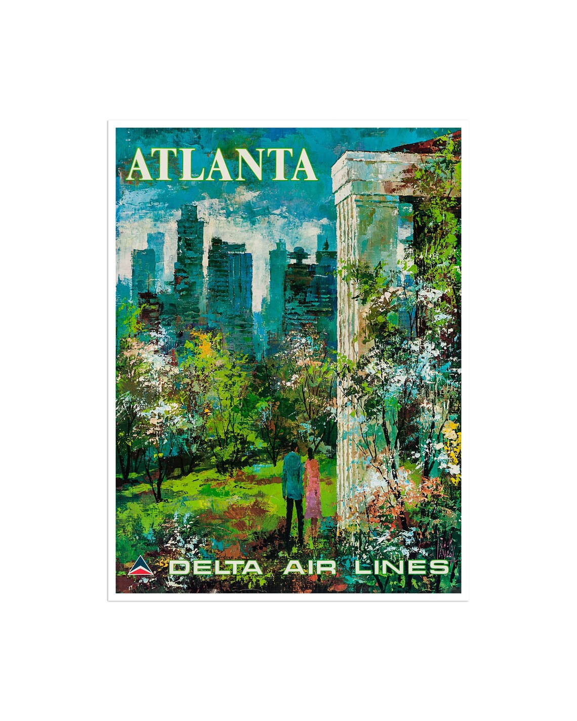 Atlanta Vintage Travel Poster Art Print, Georgia