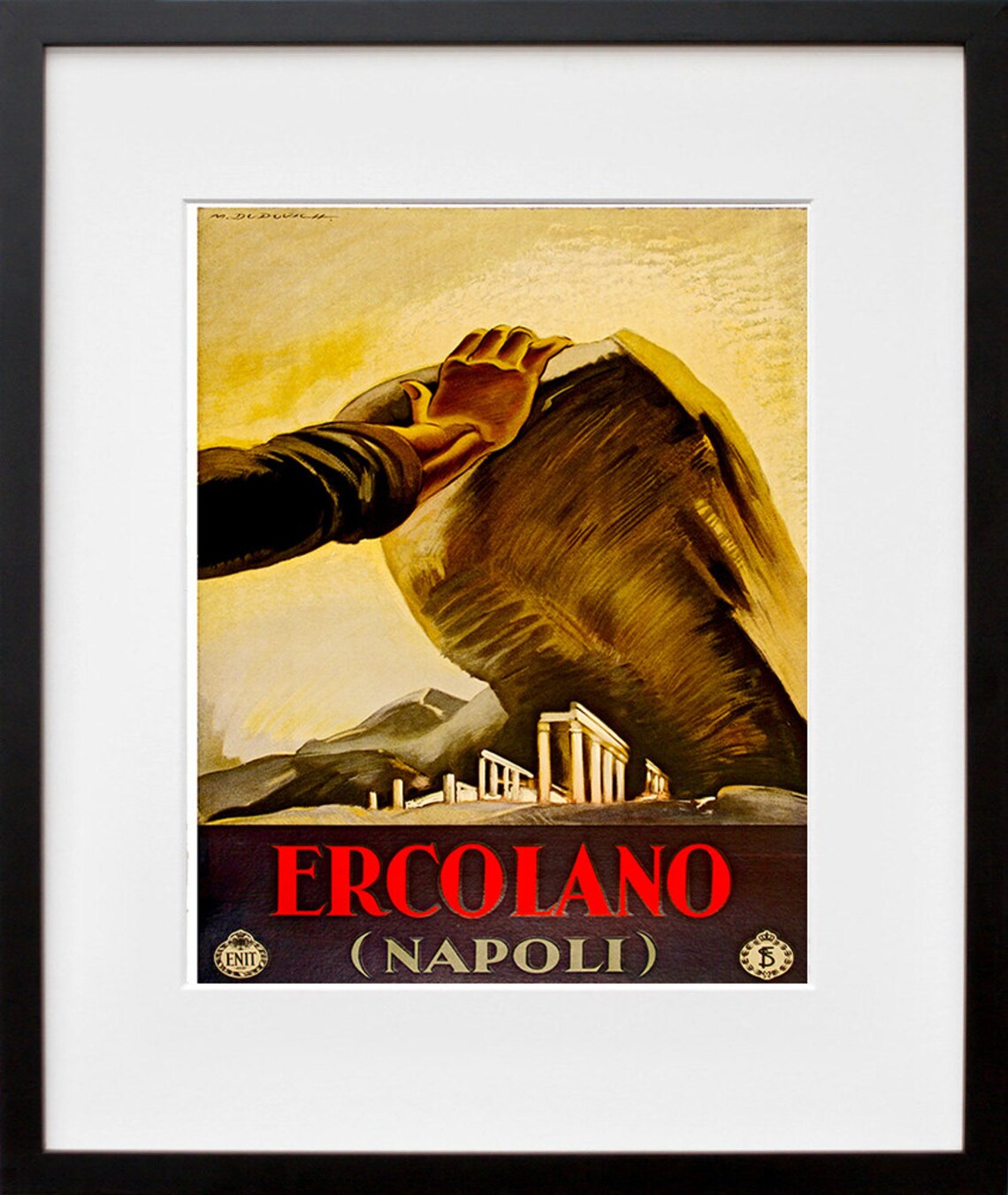 Italy Travel Poster, Naples Travel Poster