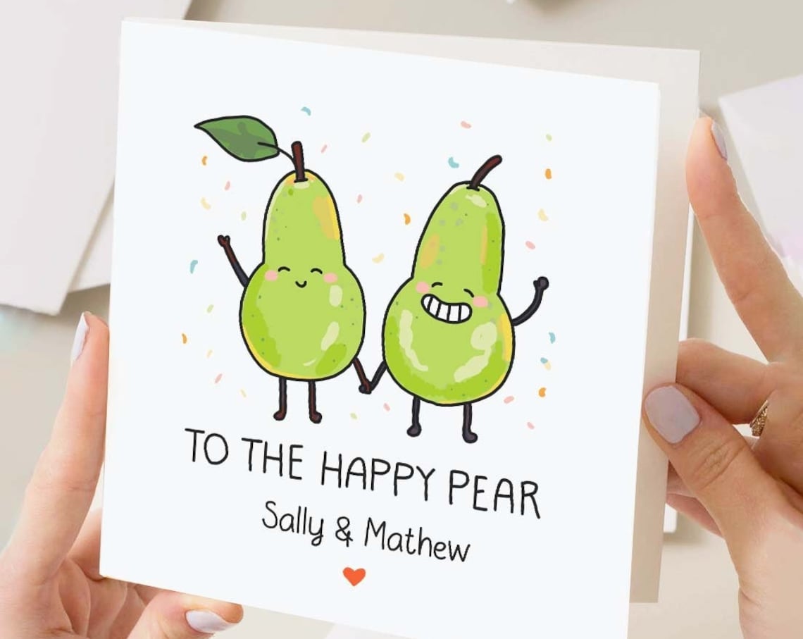 To The Happy Pear Personalised Wedding Congratulations Card For Couple