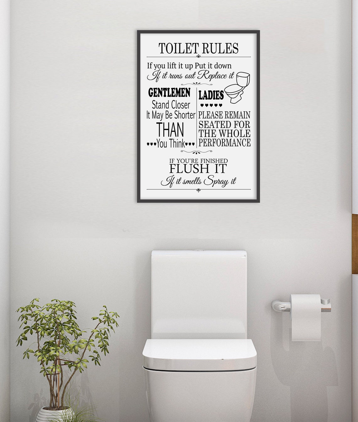 Toilet Rules Bathroom Rules Toilet Sign Toilet Rules Sign Toilet Print Bathroom Rules Sign Toilet Humour Funny Toilet Print - Image 3