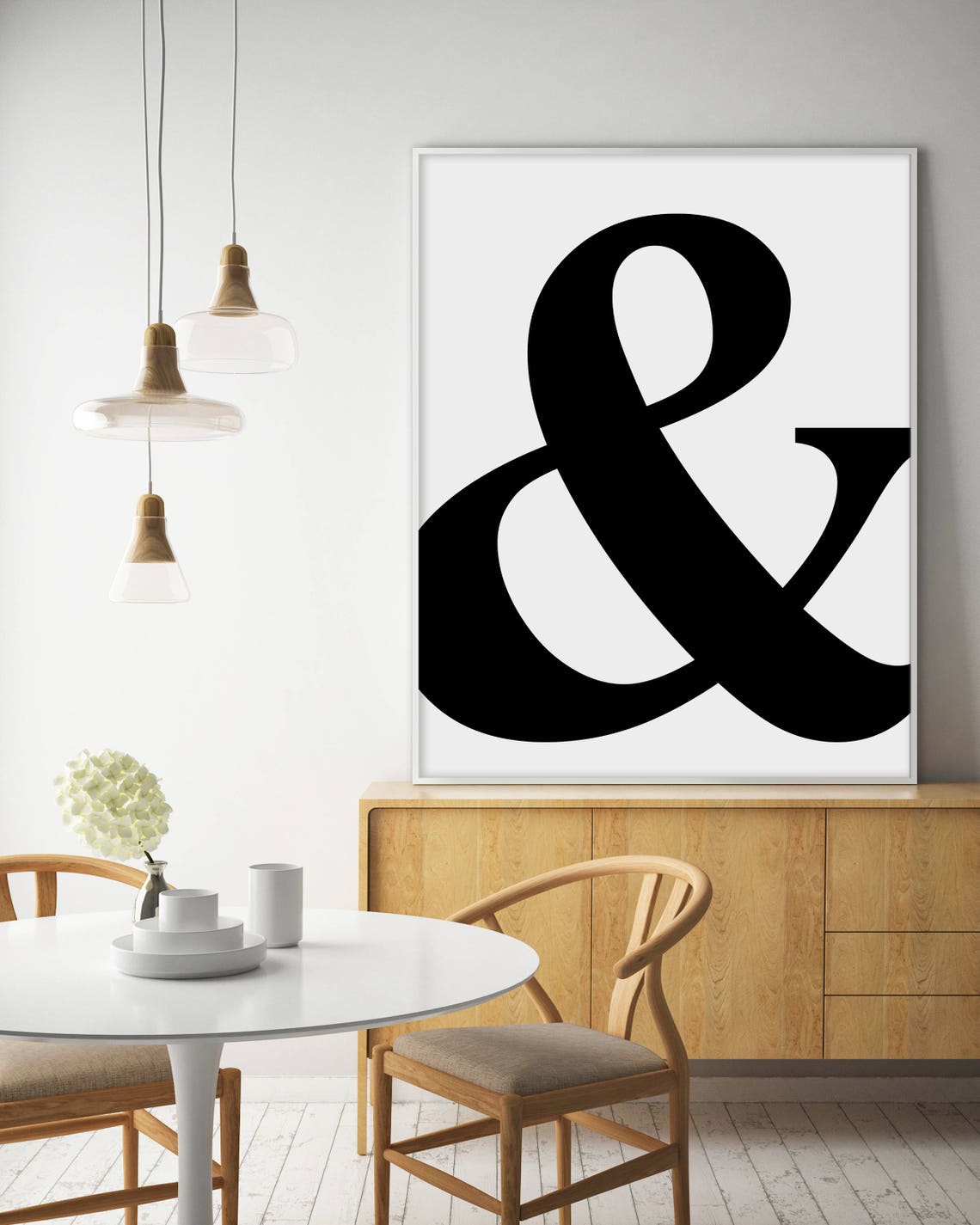 Black Ampersand Symbol Scandinavian Typography Minimalist Poster - Image 3