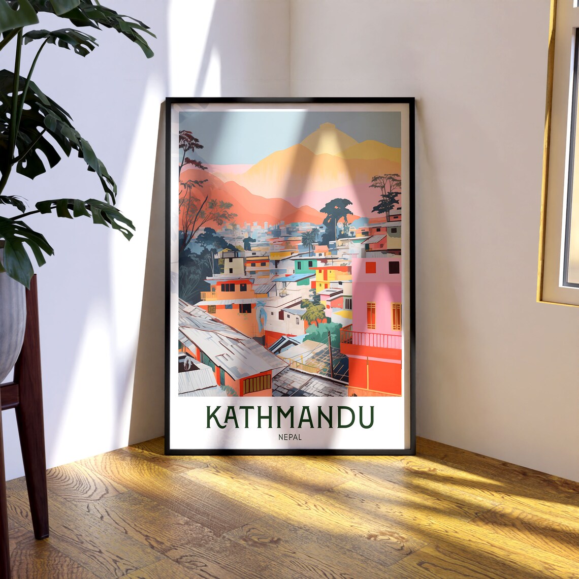 Kathmandu Travel Poster, Maximalist Asia Decor - Image 3