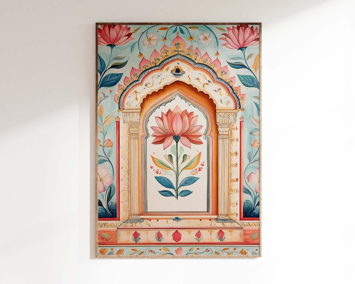 Traditional Indian Jaipur Folk Art Travel Poster - Image 2