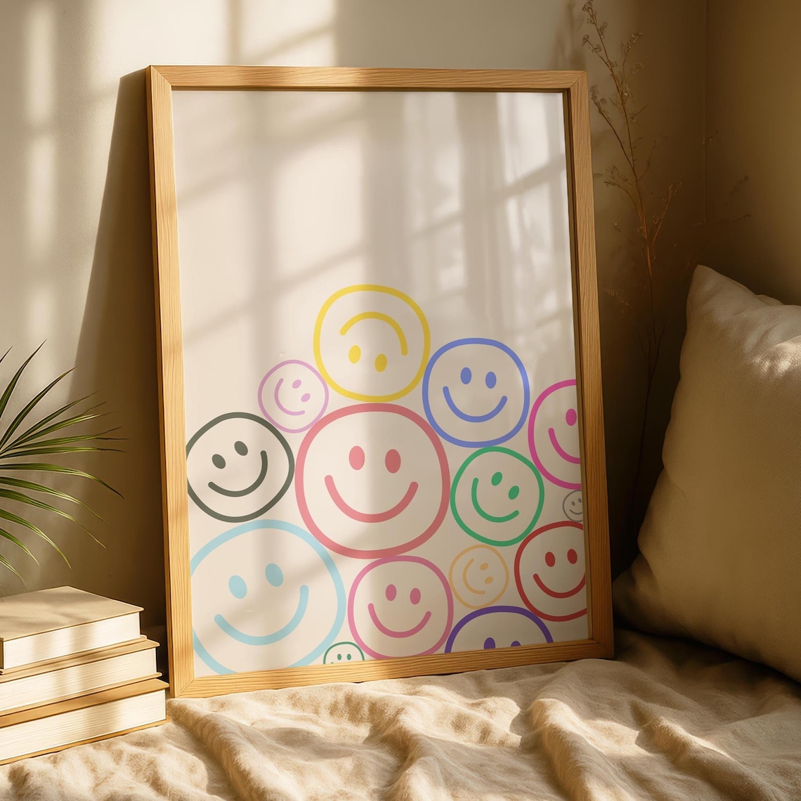 Smiley Faces Happy Art Print