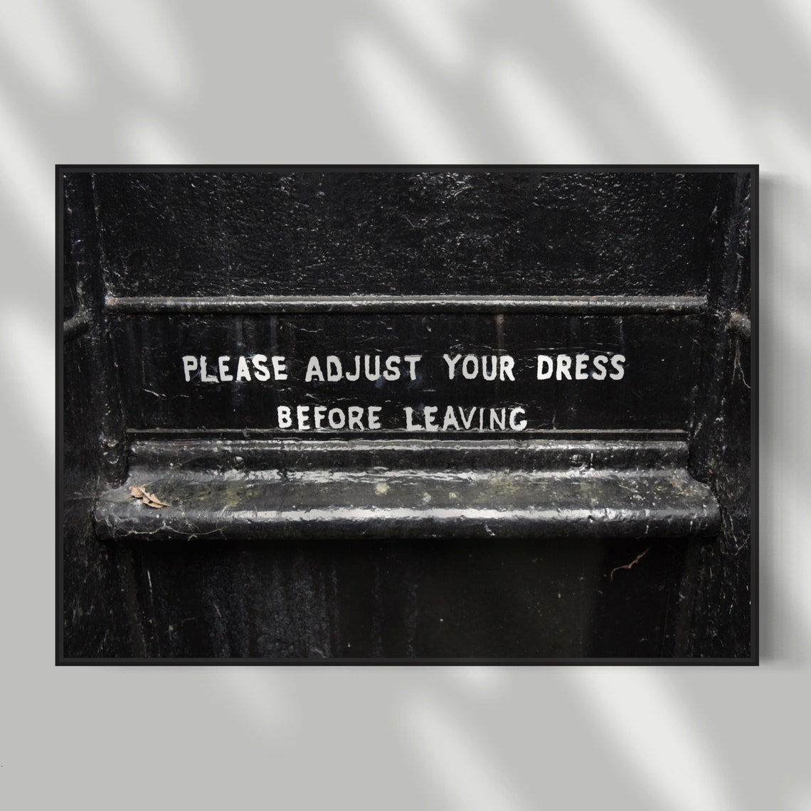 Please Adjust Your Dress Before Leaving Vintage Door Sign Funny Poster