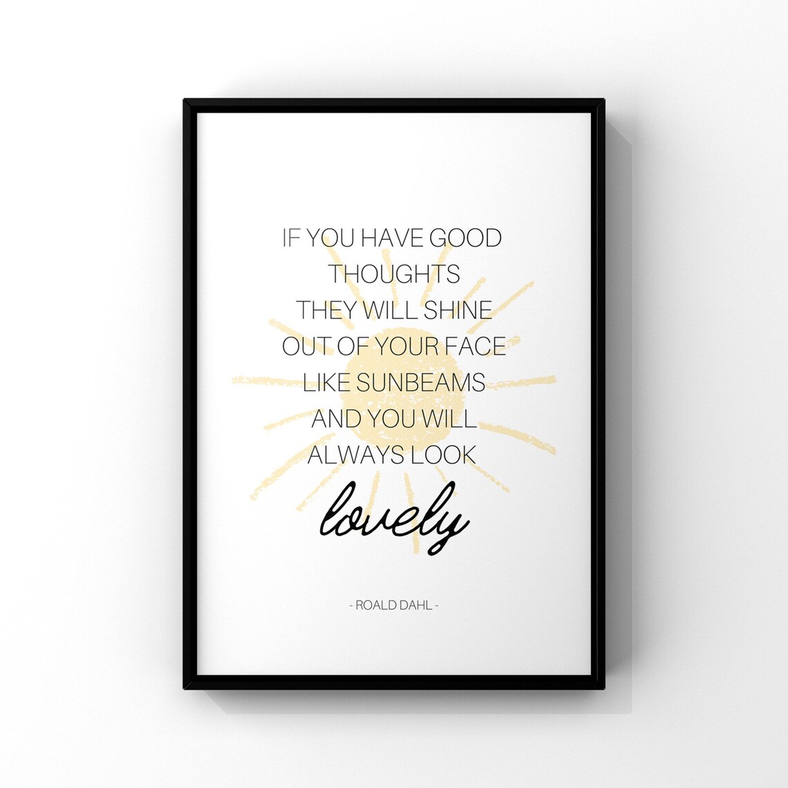 Roald Dahl Quote Art Print, Nursery Wall Art