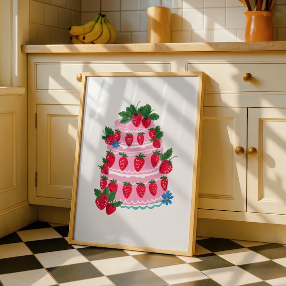 Strawberry Prints Life Is Sweet Couples Kitchen Decor