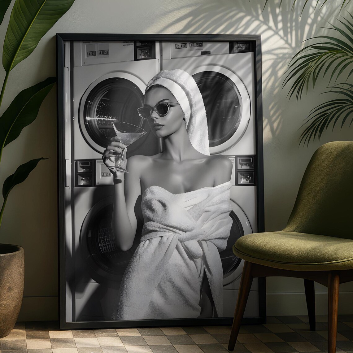 Funny Laundry Room Poster, Laundrette Utility Decor