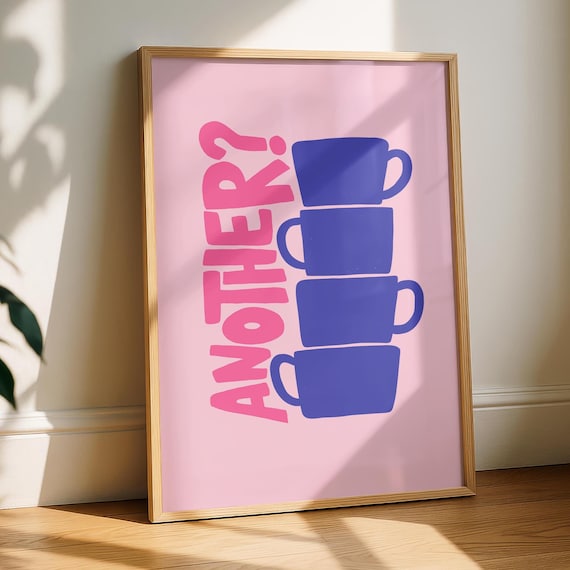 Funny Coffee Tea Kitchen Art Print