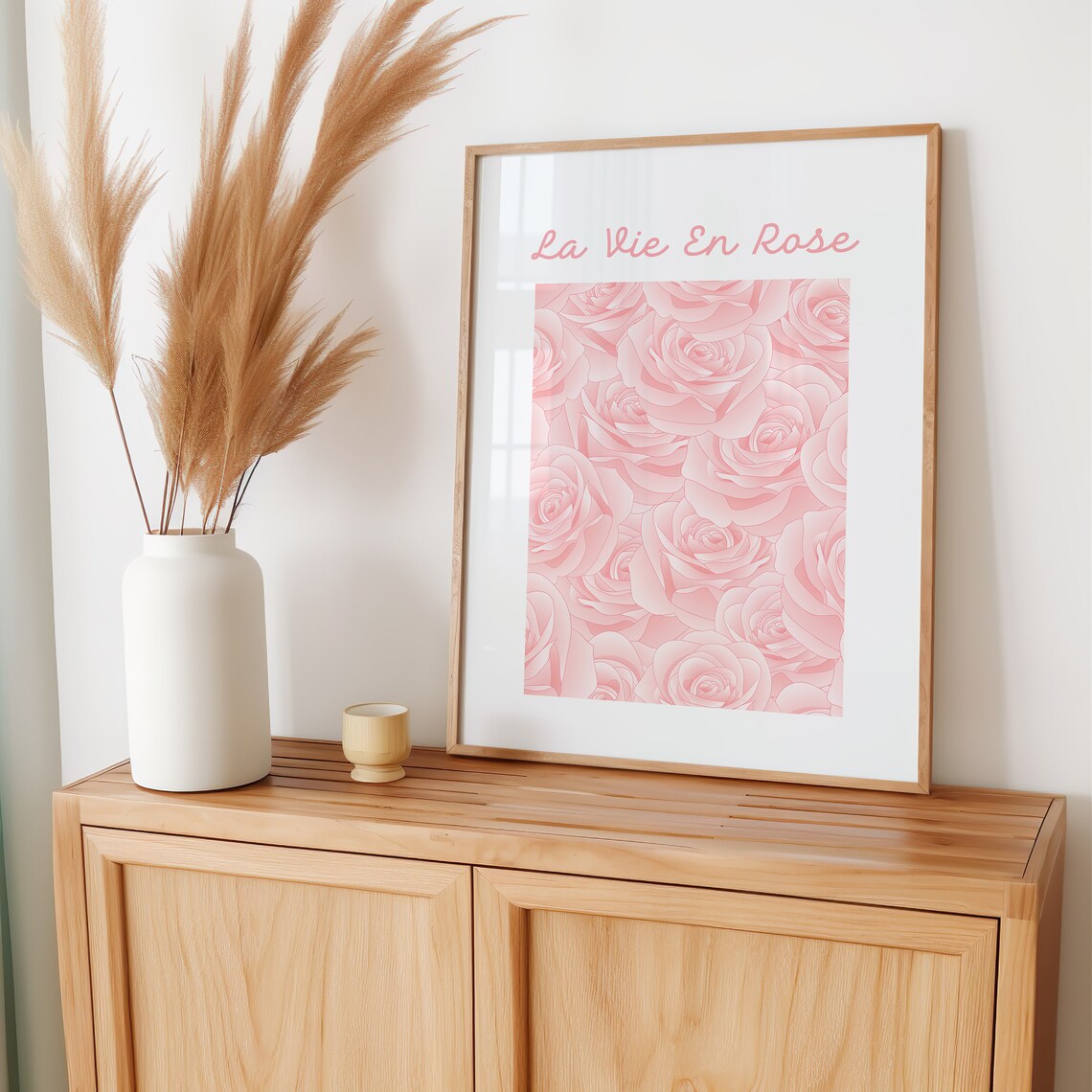 La Vie En Rose Print Coquette Aesthetic Print Trendy Romantic Poster French Quote Art Print Aesthetic Preppy Apartment Wall Art - Image 4