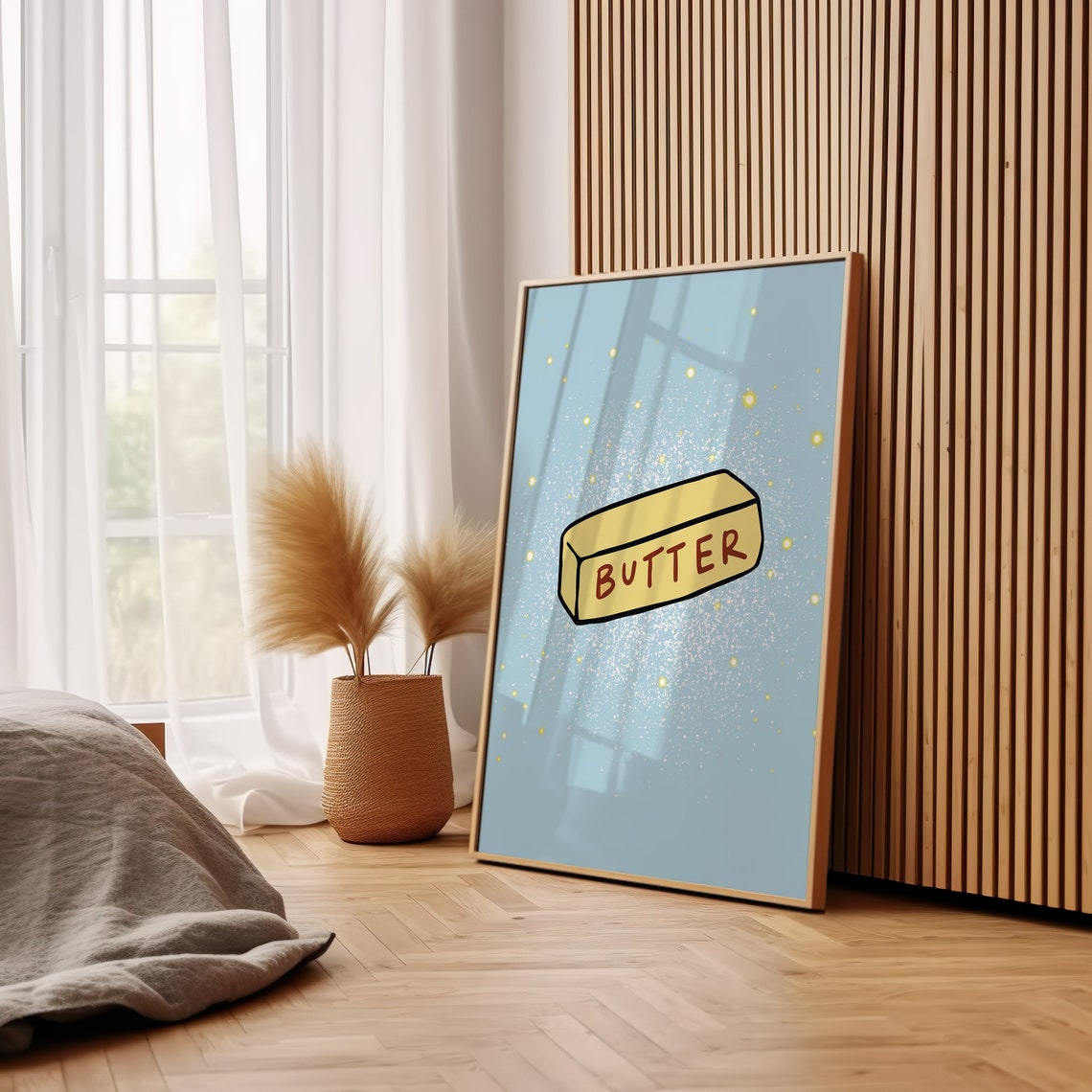 Butter Stick Retro Blue Pop Art Funny Kitchen Wall Decor Poster - Image 3