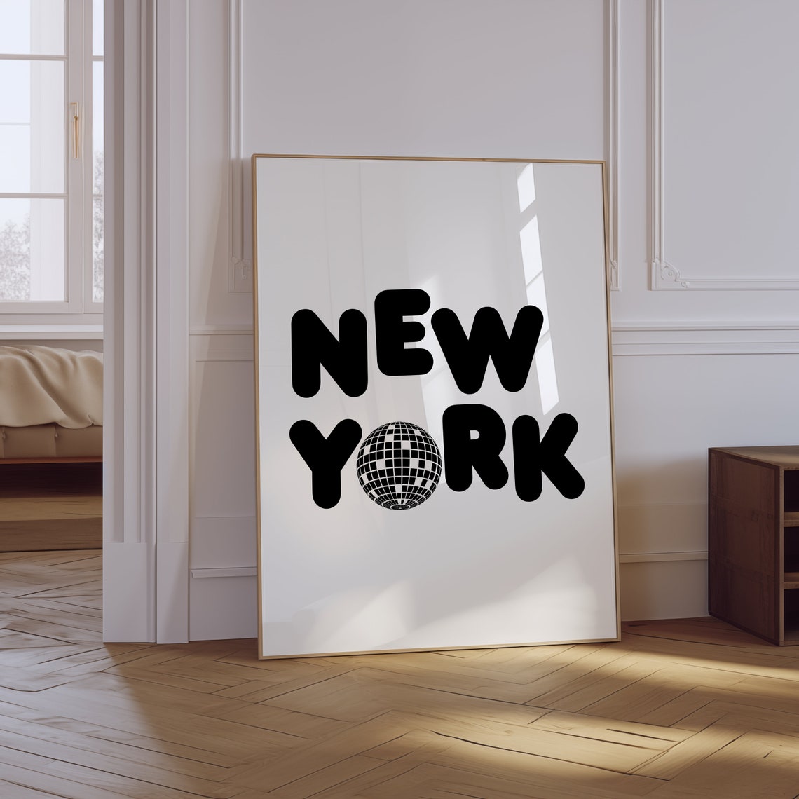 New York Wall Art Retro New York Home Decor Minimalist New York Art Trendy Bar Cart Print New York City Poster Nyc Poster
