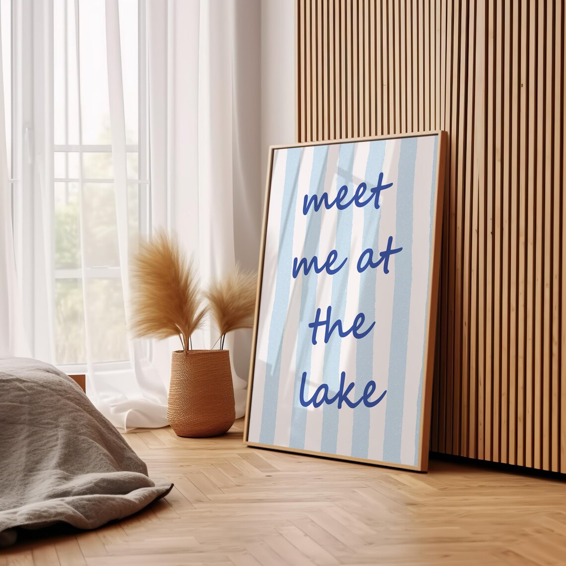 Meet Me At The Lake Typography Poster, Coastal Decor - Image 3