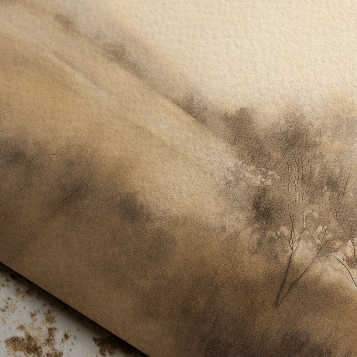 Neutral Sepia Landscape Art Print, Modern Cottage Style - Image 6