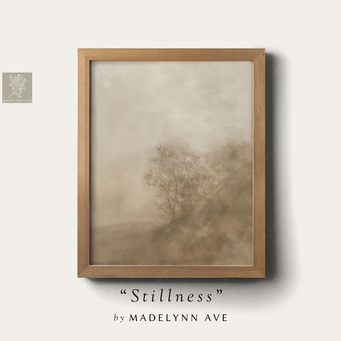 Sepia Landscape Art Print for Living Room