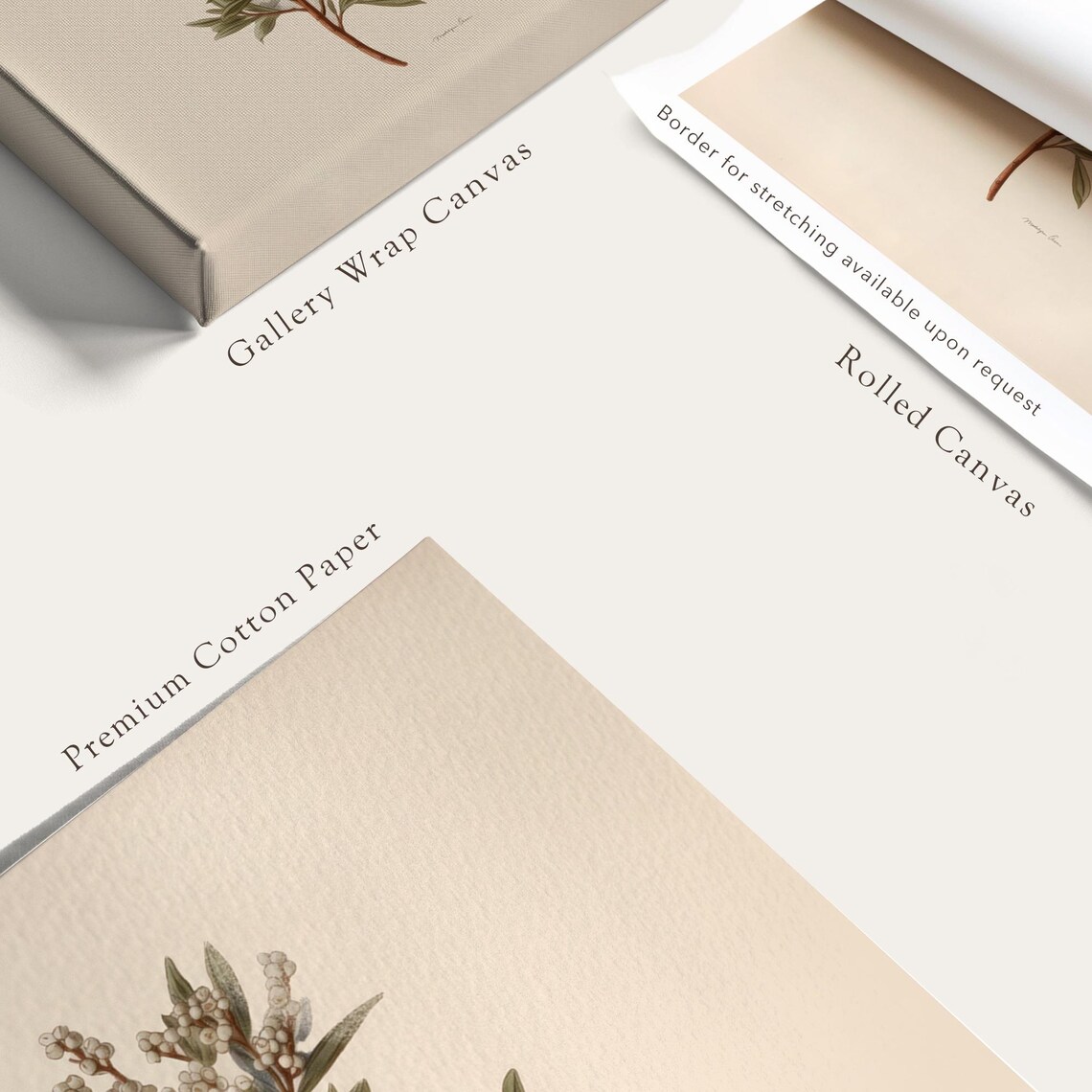 Mistletoe Vintage Minimalist Christmas Botanical Art Print - Image 6