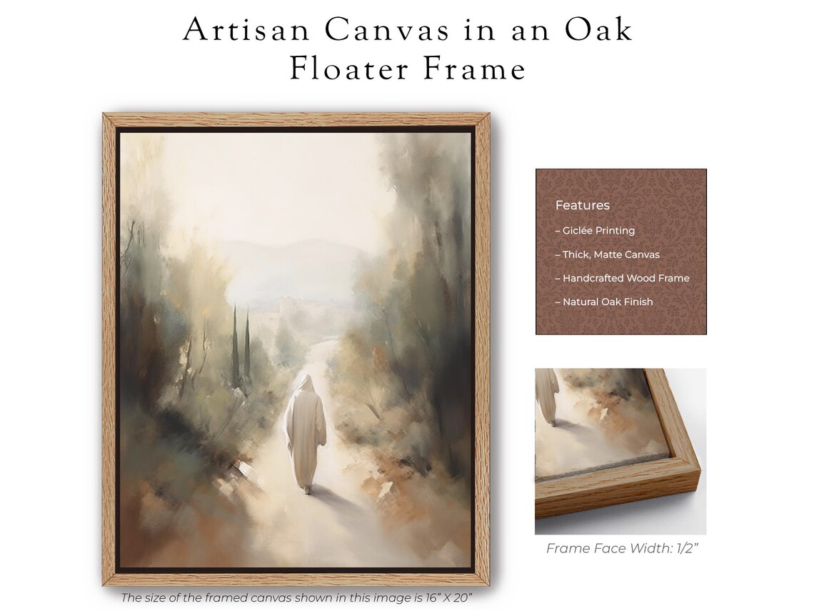 Christ Jesus On The Path, Neutral Christian Art Print - Image 6
