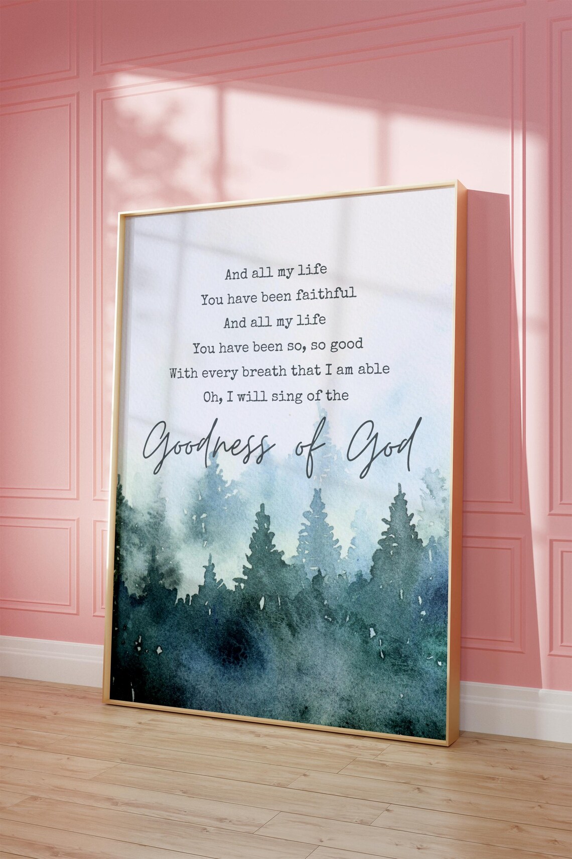 Goodness Of God Lyric Christian Wall Decor, Praise Song