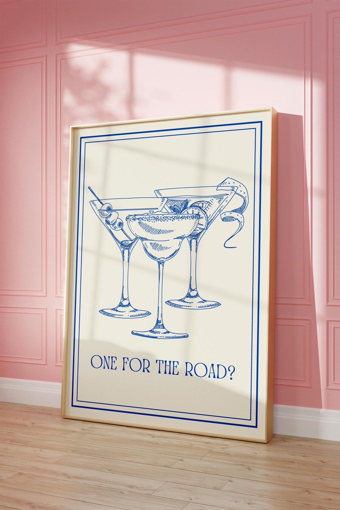One For The Road Retro Bar Cart Art Print - Image 3