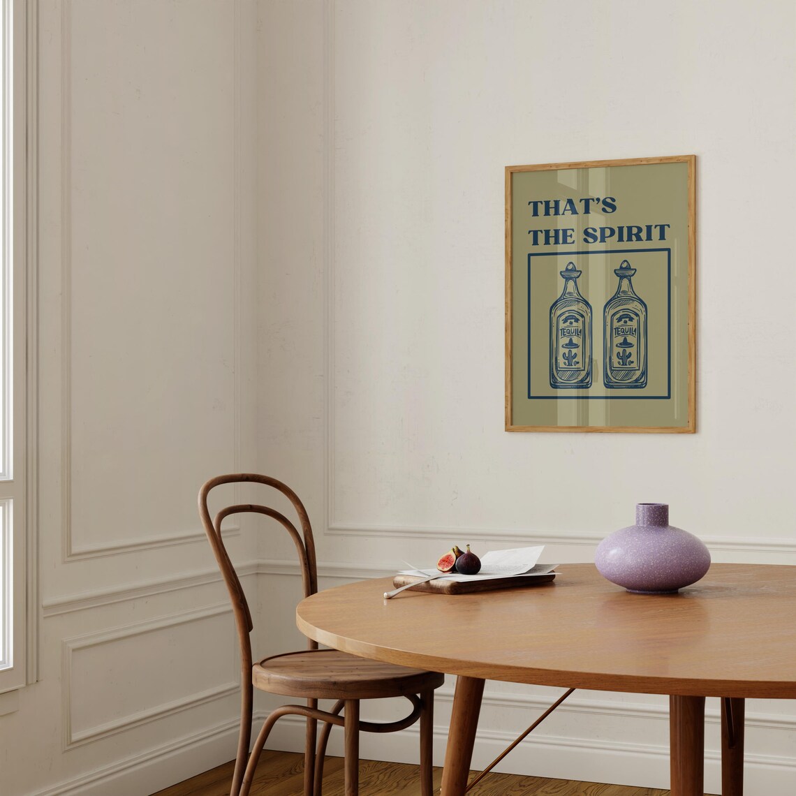 Thats The Spirit Tequila Bottles Retro Bar Cart Funny Cheers Poster - Image 2