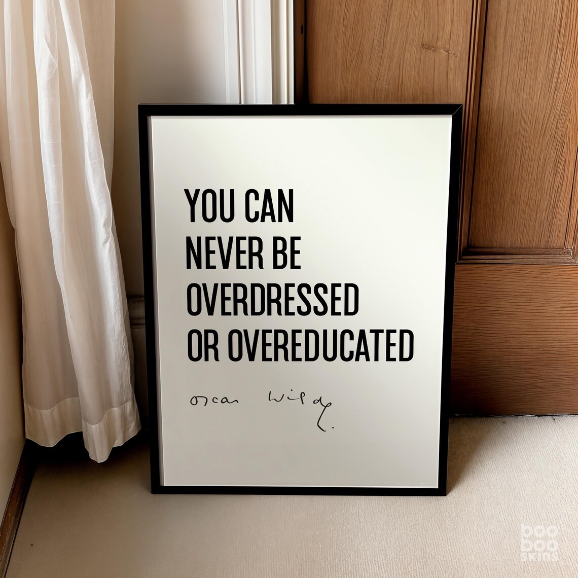 Oscar Wilde Quote Art Print, Fashion Lover Gift