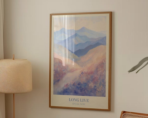 Long Live Music Wall Art Print, Girly Decor