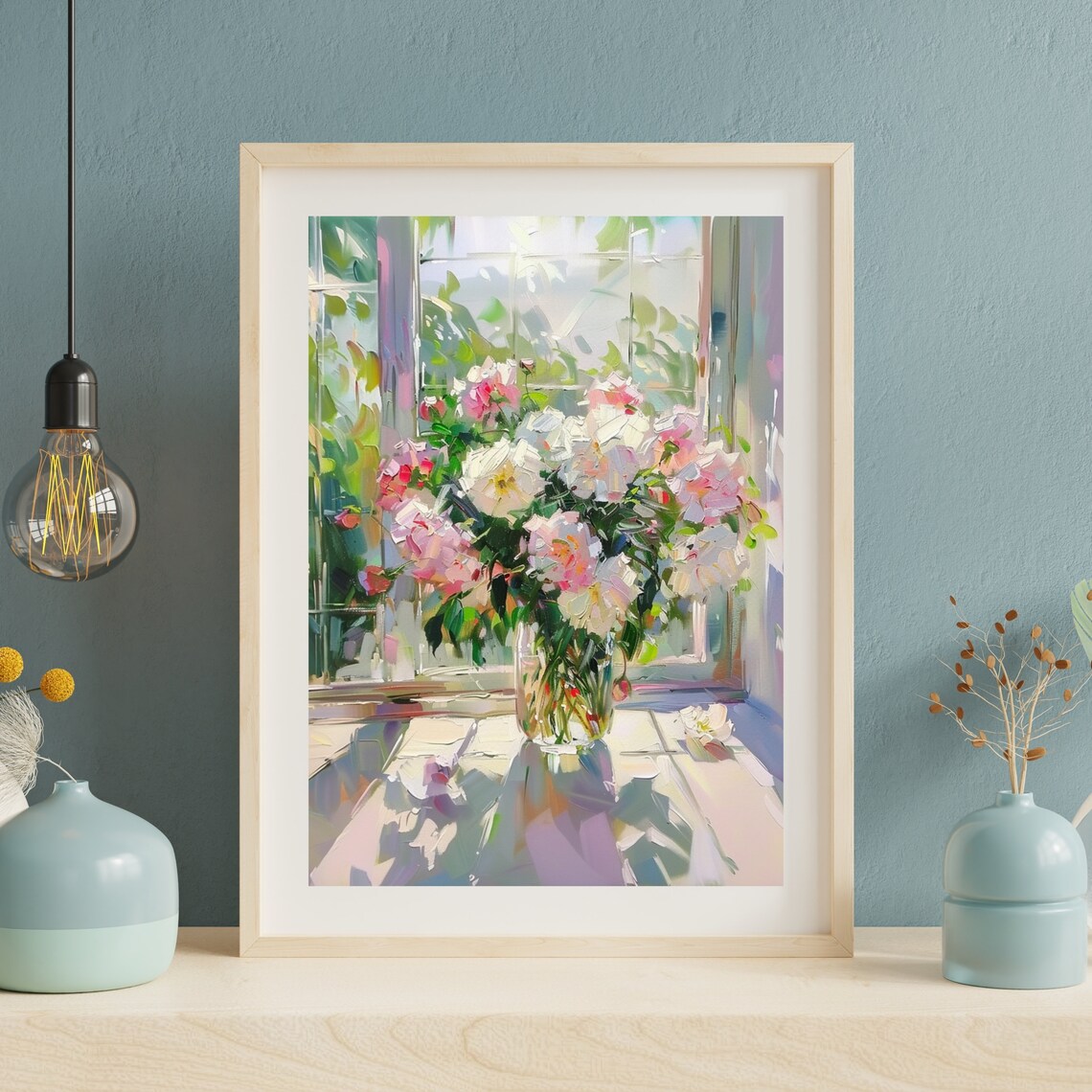 Spring Flowers In The Vase Still Life Art Print - Image 5