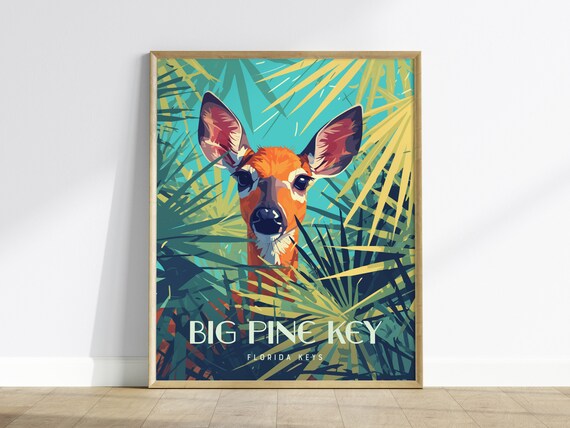 Big Pine Key Deer Florida Keys Travel Poster