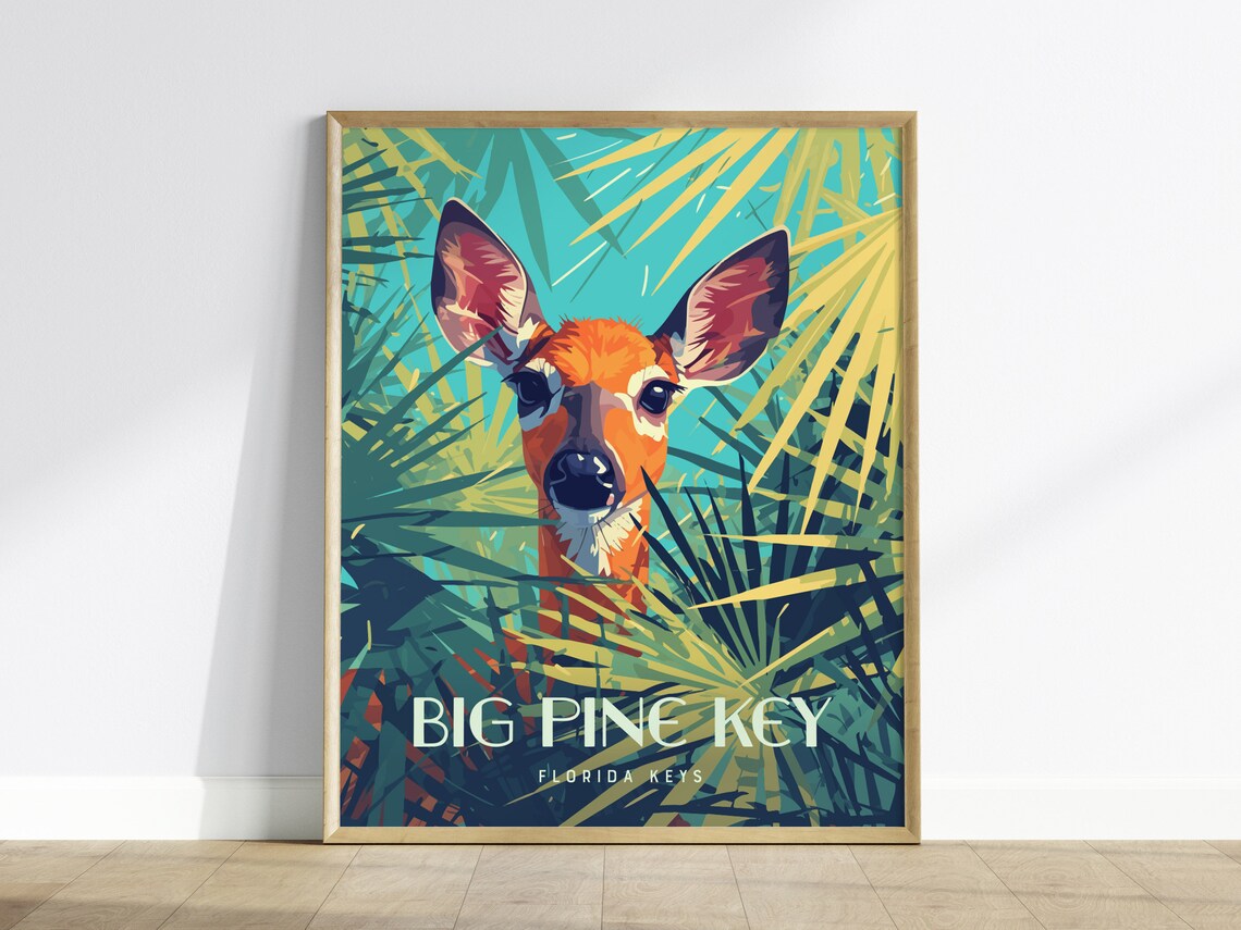 Big Pine Key Deer Florida Keys Travel Poster