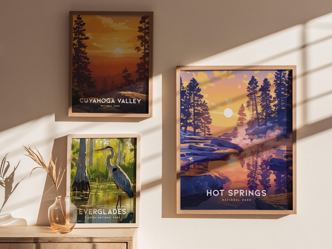 Hot Springs National Park Sunset Steaming Springs Art Poster - Image 4