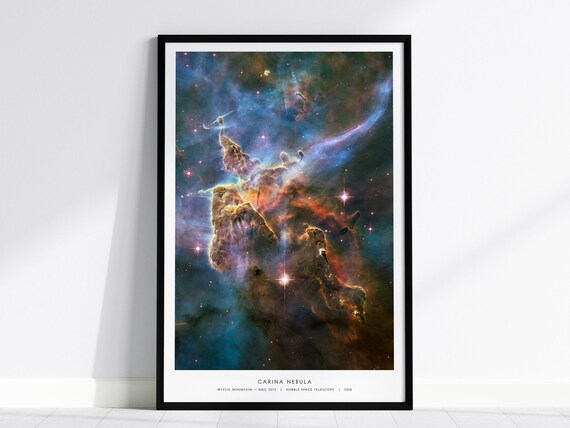 Carina Nebula Mystic Mountain Hubble Telescope Space Photo Poster