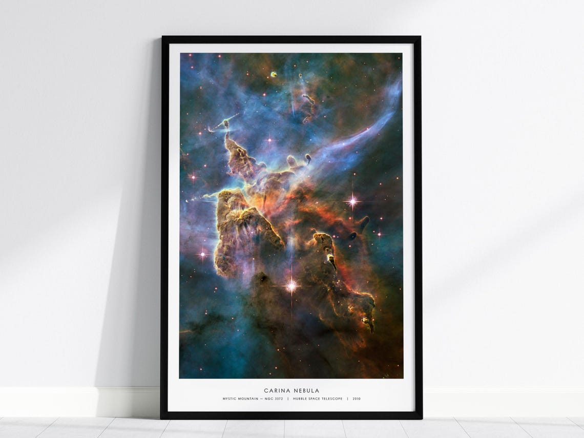 Carina Nebula Mystic Mountain Hubble Telescope Space Photo Poster