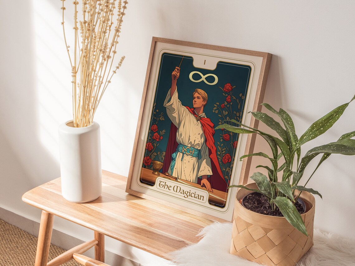 The Magician Tarot Card, Art Nouveau Poster Print - Image 3
