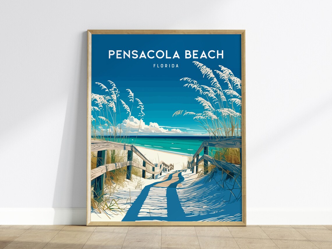 Pensacola Beach Florida Panhandle Coastal Art Print