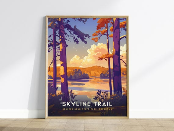Skyline Trail Beavers Bend State Park Poster Oklahoma Hikers Paradise