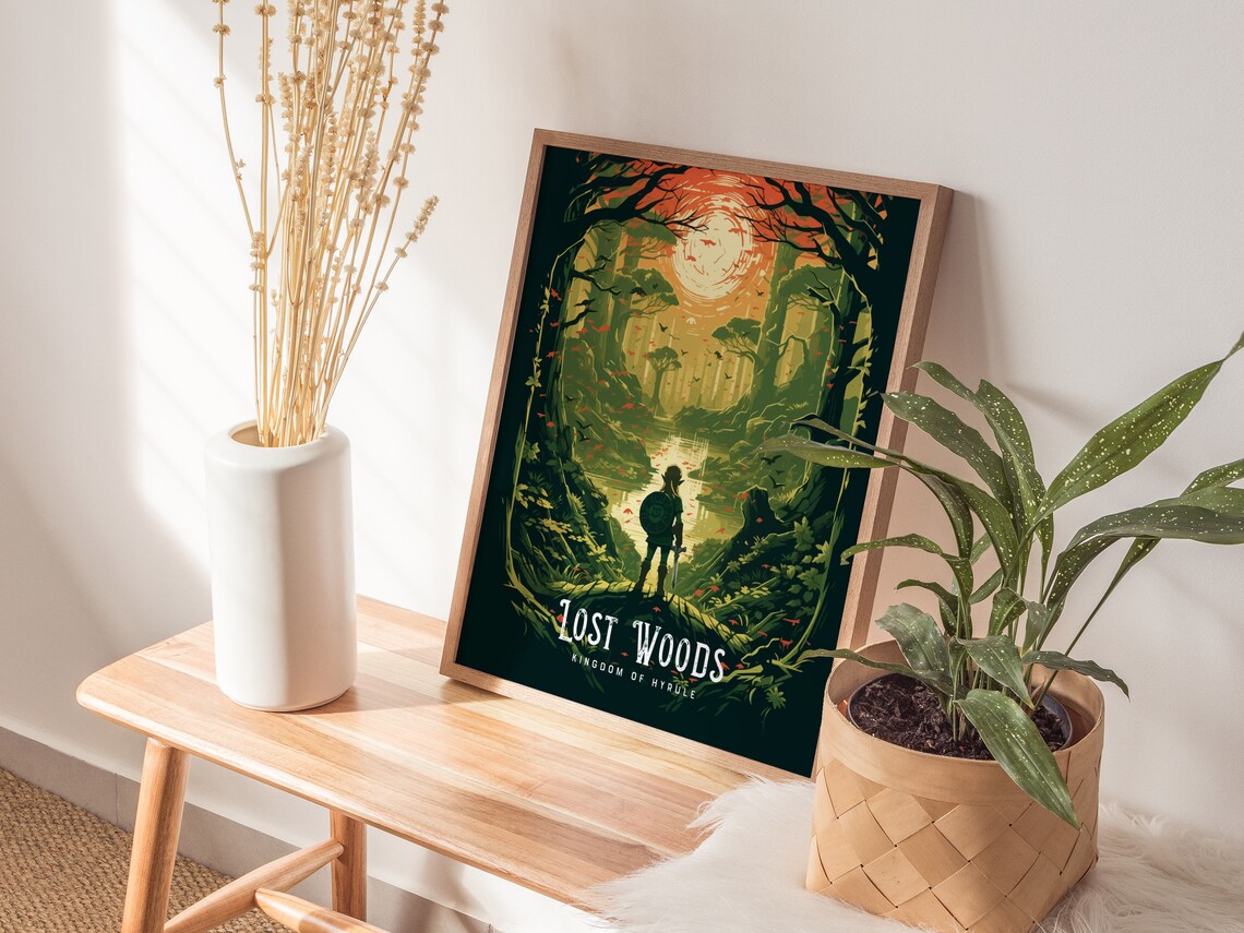Lost Woods Kingdom of Hyrule Link Fantasy Forest Gaming Poster - Image 4