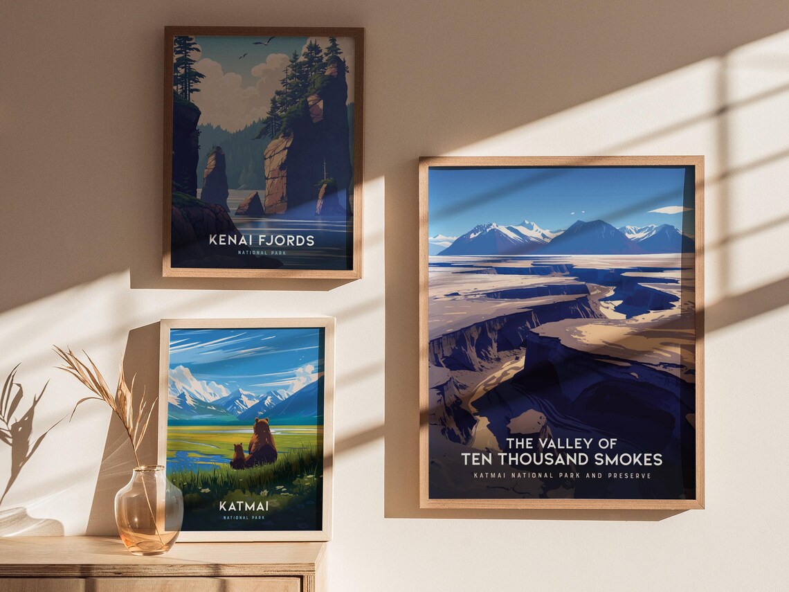Katmai Valley of Ten Thousand Smokes Volcanic Landscape Poster - Image 4