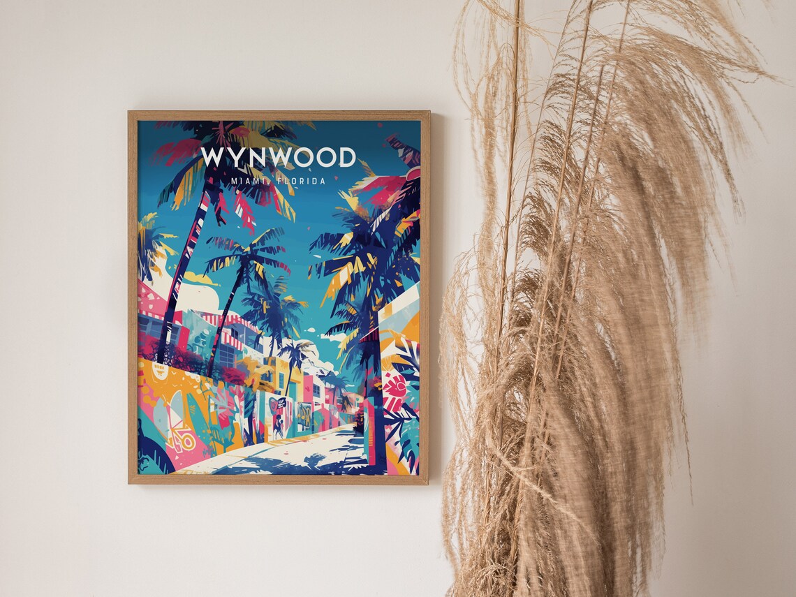 Wynwood Art District Miami Florida Travel Poster - Image 2