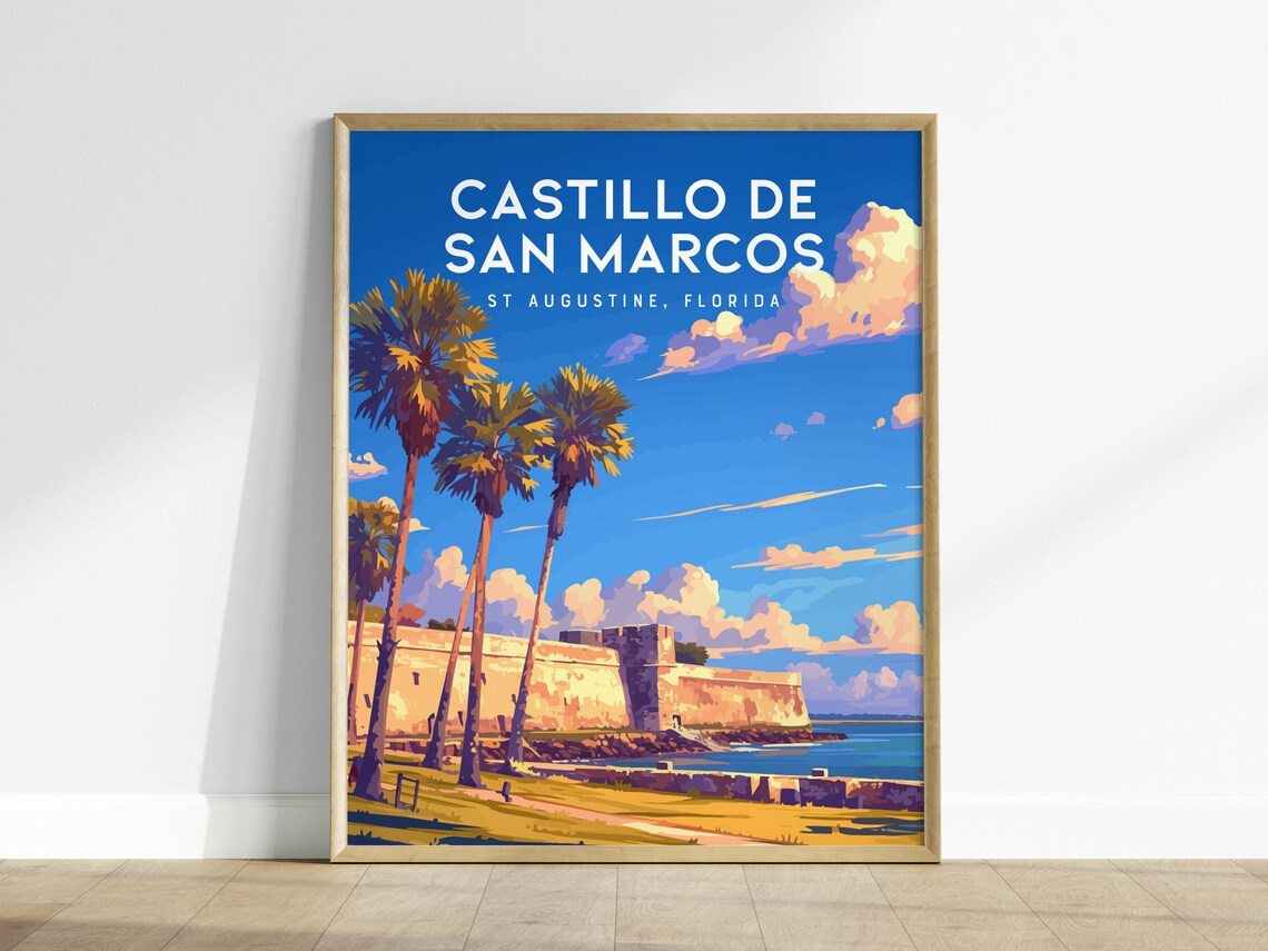 Castillo De San Marcos Travel Poster, St Augustine
