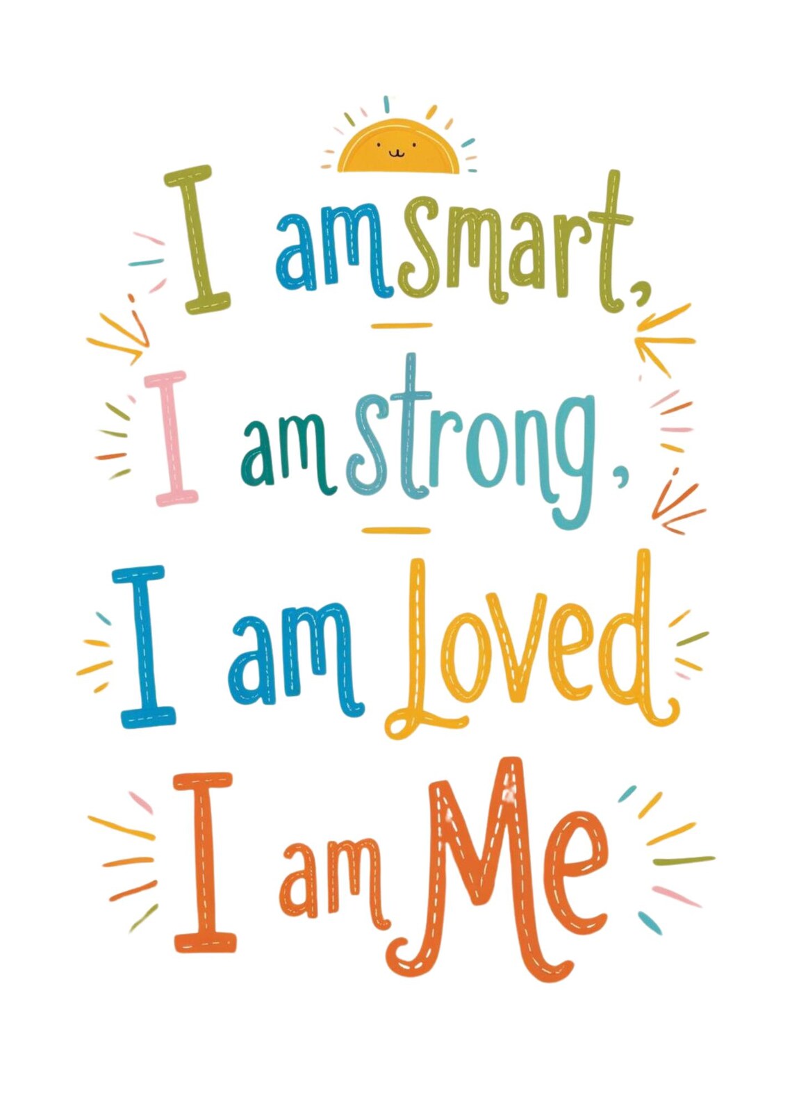 Positive Saying for Young Children Quote Art Print - Image 3