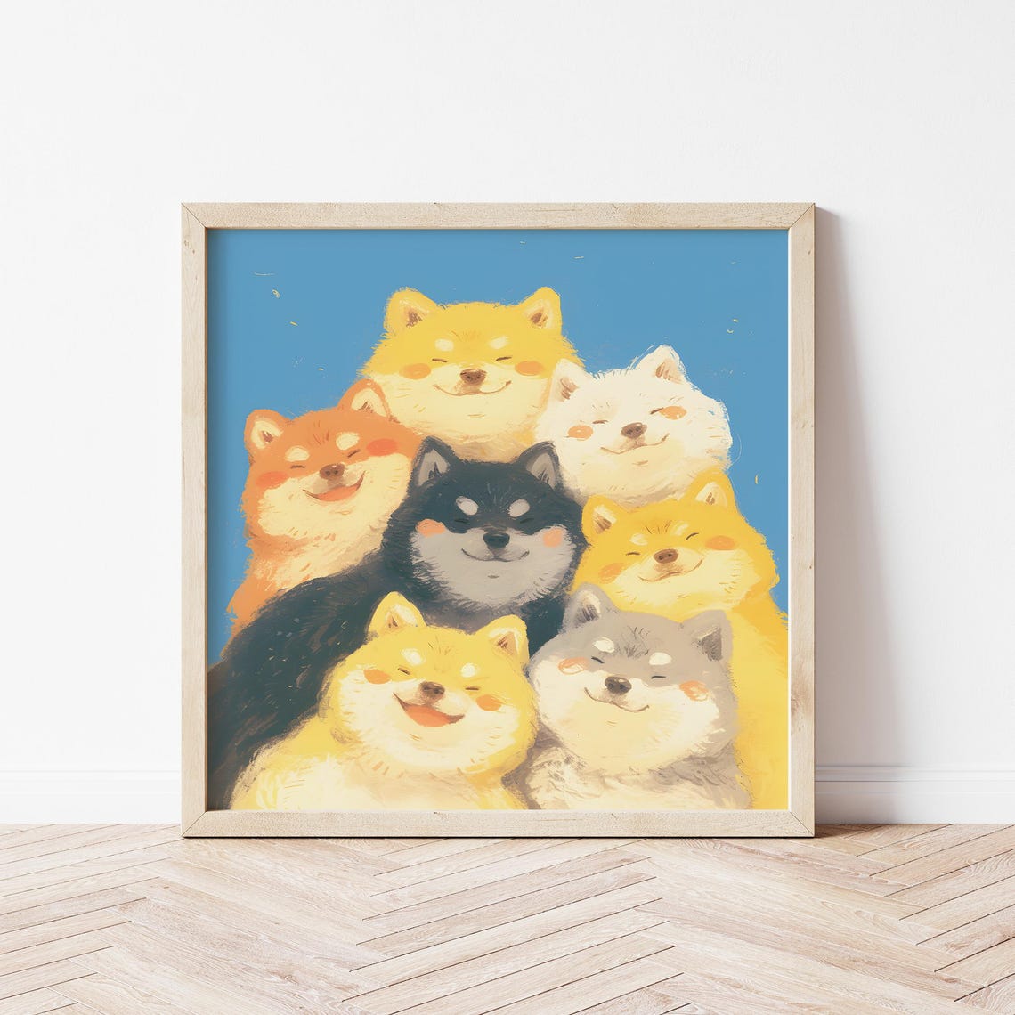 Lovely Shiba Inu Illustration Of Puppy Wall Art Of Animal Nursery Print Of Birthday Gifts Of Shiba Inu Wall Dcor Of Gender Neutral Nursery